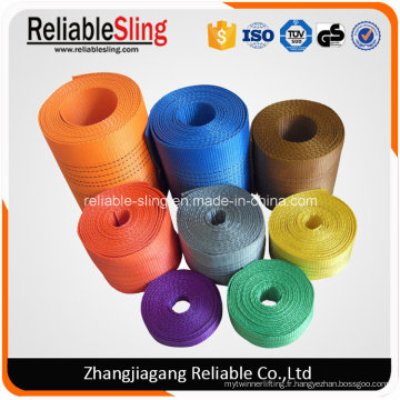 Sangle de sangle de polyester de code de couleur de ténacité de 100mm 3 tonnes élevée